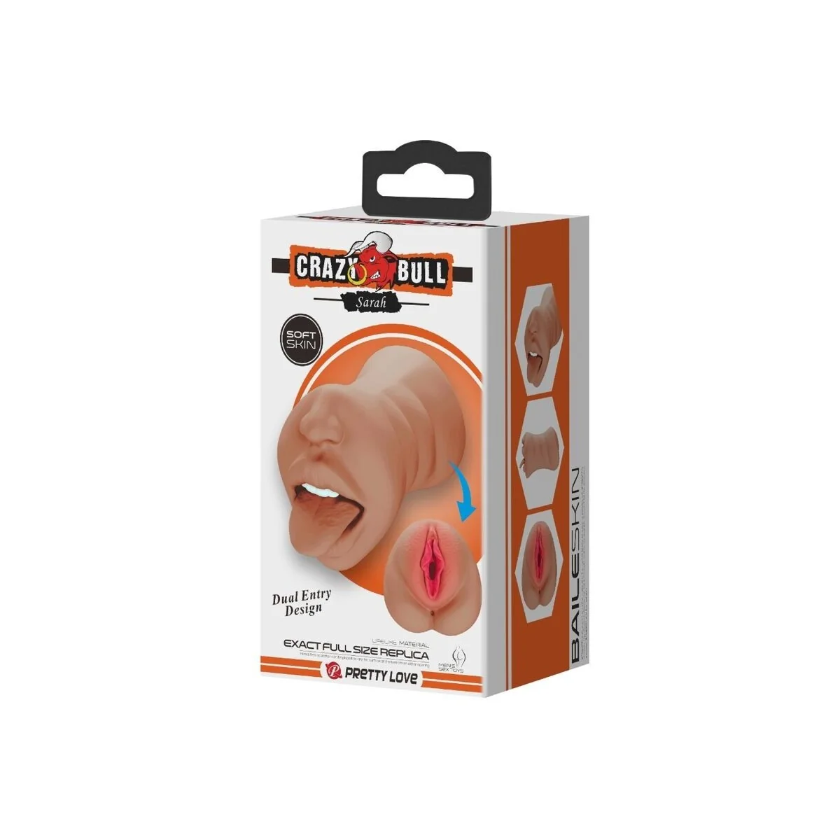 Sarah Doppelmasturbator Mund & Vagina Fleisch von Crazy Bull kaufen | Fesselliebe