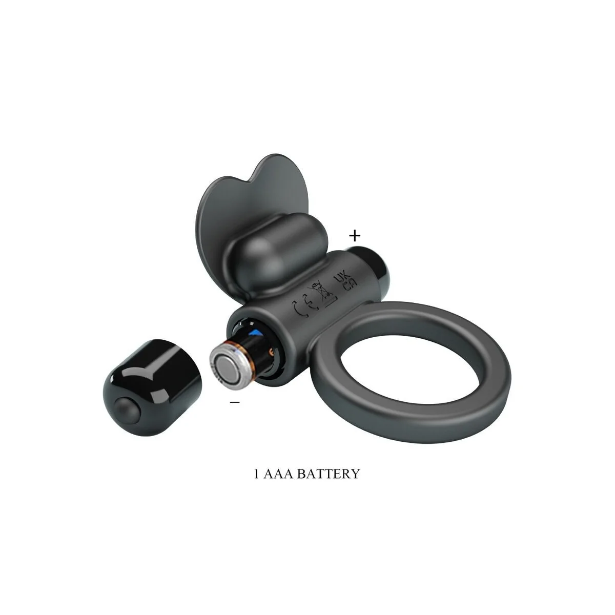 Debonaire Vibrationsring Kaninchen 10 Vibrationen Schwarz von Pretty Love kaufen | Fesselliebe