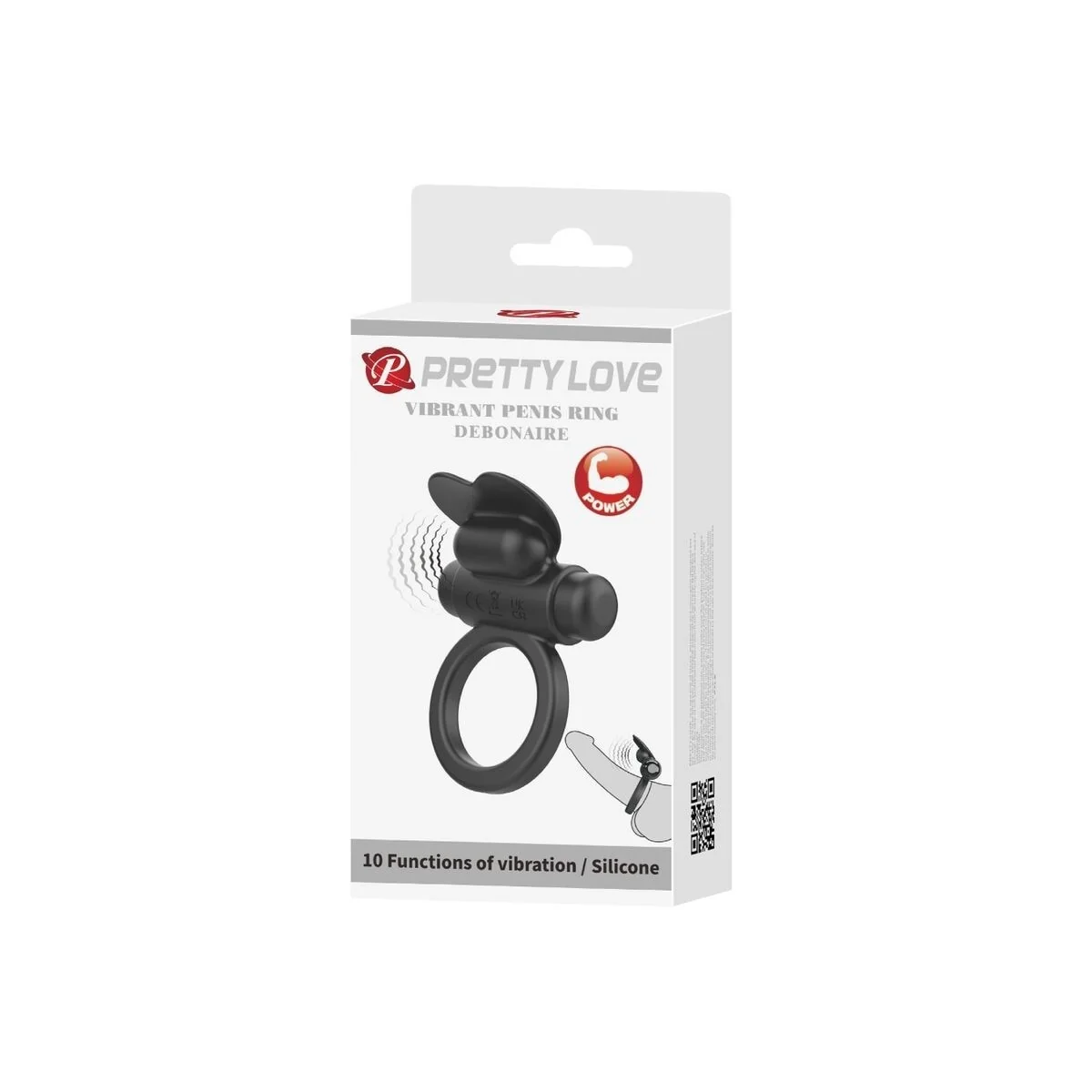 Debonaire Vibrationsring Kaninchen 10 Vibrationen Schwarz von Pretty Love kaufen | Fesselliebe