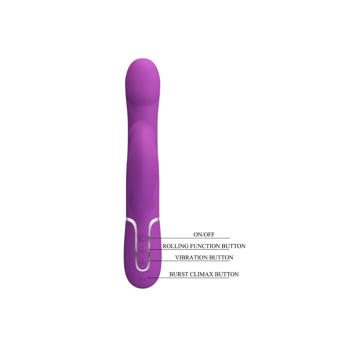 4 in 1 Multifunktionsvibrator & Stimulator Lila von Pretty Love kaufen | Fesselliebe