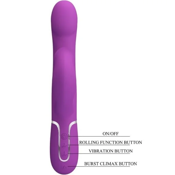 4 in 1 Multifunktionsvibrator & Stimulator Lila von Pretty Love kaufen | Fesselliebe