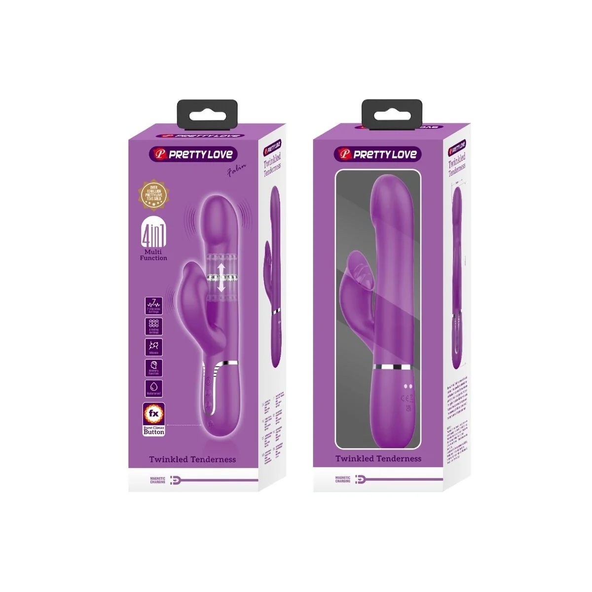 4 in 1 Multifunktionsvibrator & Stimulator Lila von Pretty Love kaufen | Fesselliebe