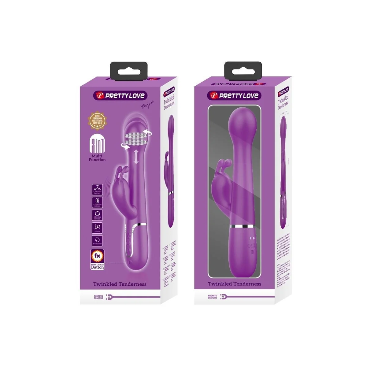Dejon 3 in 1 Multifunktions-Rabbit-Vibrator Lila von Pretty Love kaufen | Fesselliebe