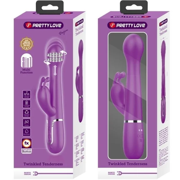 Dejon 3 in 1 Multifunktions-Rabbit-Vibrator Lila von Pretty Love kaufen | Fesselliebe