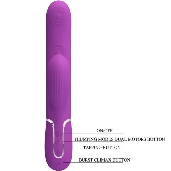 Perlita 3 in 1 Multifunktions-Rabbit-Vibrator Lila von Pretty Love kaufen | Fesselliebe