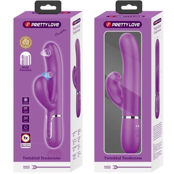 Perlita 3 in 1 Multifunktions-Rabbit-Vibrator Lila von Pretty Love kaufen | Fesselliebe