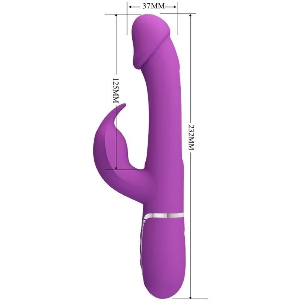 Kampas 3 in 1 Multifunktions-Rabbit-Vibrator Lila von Pretty Love kaufen | Fesselliebe