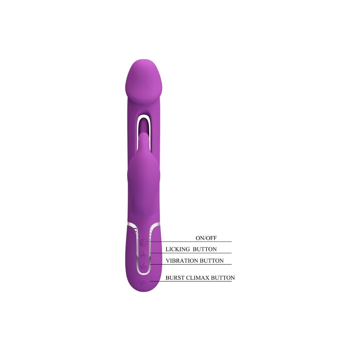 Kampas 3 in 1 Multifunktions-Rabbit-Vibrator Lila von Pretty Love kaufen | Fesselliebe