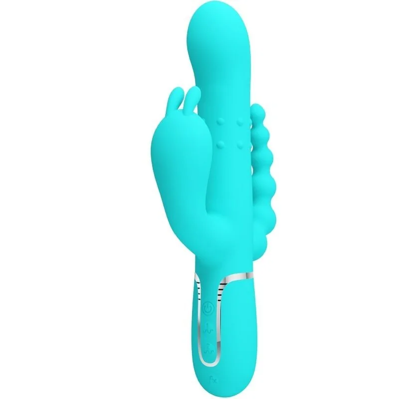 Cammy 4 in 1 Multifunktions-Dreifacher Rabbit-Vibrator Blau von Pretty Love kaufen | Fesselliebe