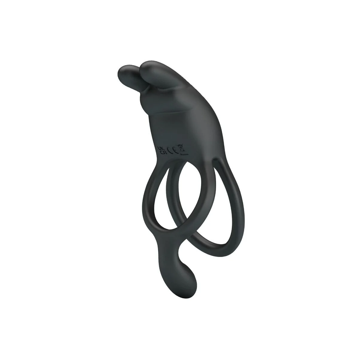 Seth Doppel-Vibrationsring Rabbit 7 Vibrationen Schwarz von Pretty Love kaufen | Fesselliebe