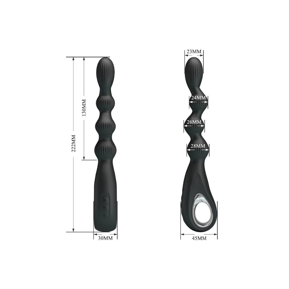Federer Analvibrator 12 Vibrationen Schwarz von Pretty Love kaufen | Fesselliebe