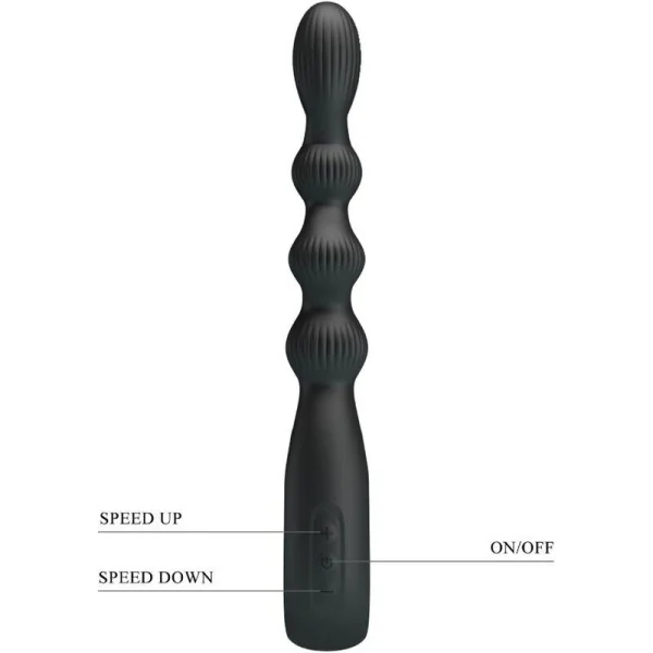Federer Analvibrator 12 Vibrationen Schwarz von Pretty Love kaufen | Fesselliebe