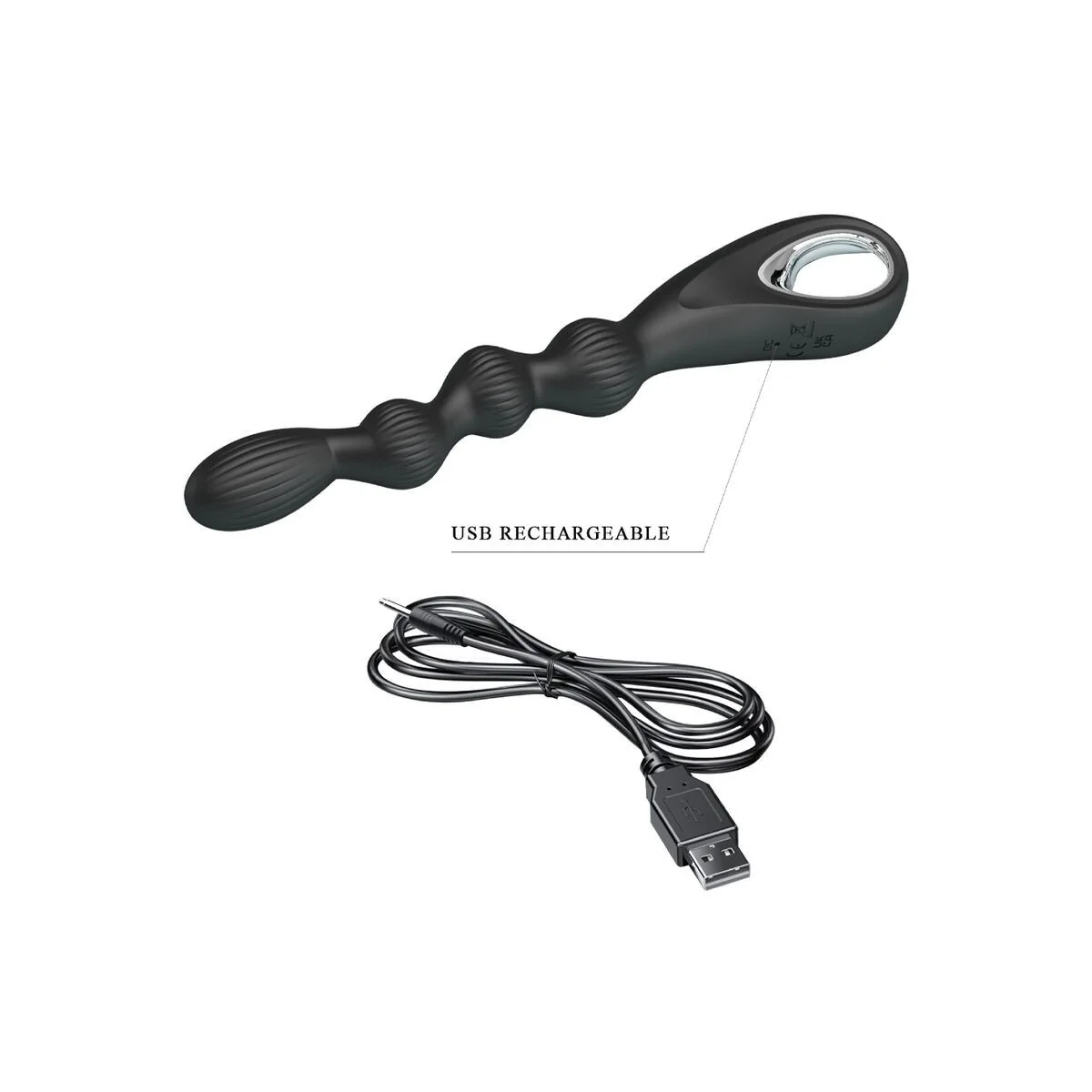 Federer Analvibrator 12 Vibrationen Schwarz von Pretty Love kaufen | Fesselliebe