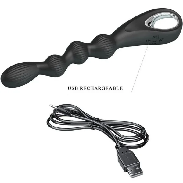 Federer Analvibrator 12 Vibrationen Schwarz von Pretty Love kaufen | Fesselliebe
