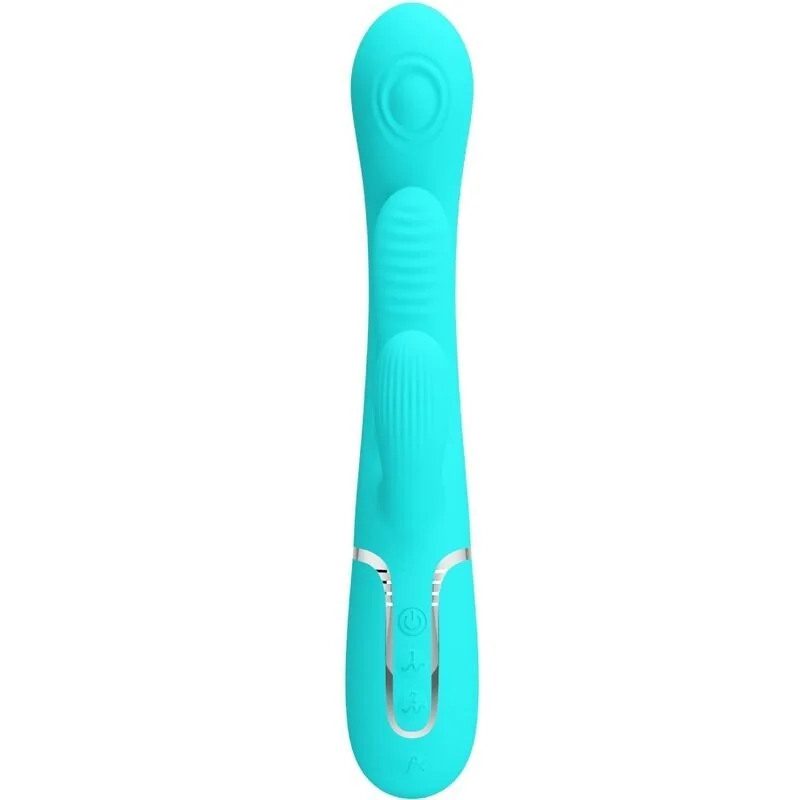 Shania Triple Rabbit Multifunktionsvibrator 3 in 1 Blau von Pretty Love kaufen | Fesselliebe 2