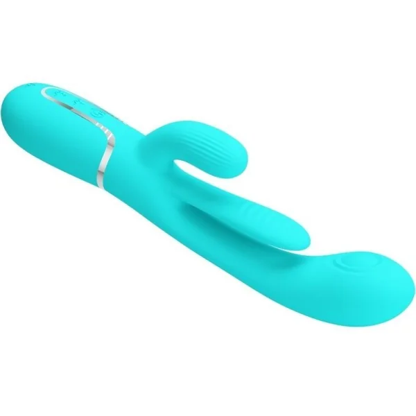 Shania Triple Rabbit Multifunktionsvibrator 3 in 1 Blau von Pretty Love kaufen | Fesselliebe