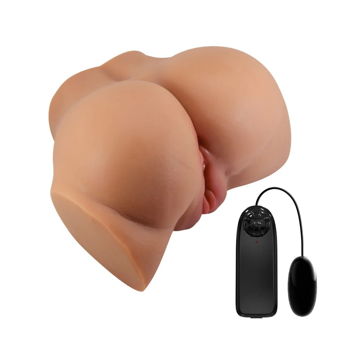 Emilia Ass Vibrator mit realistischer Vagina und Anus-Fleisch-mit Fernbedienung von Crazy Bull kaufen | Fesselliebe