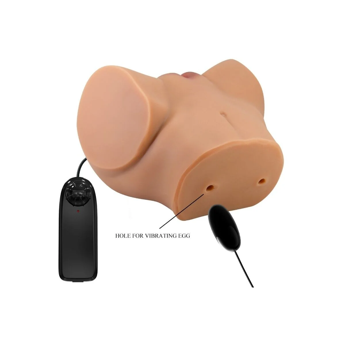 Emilia Ass Vibrator mit realistischer Vagina und Anus-Fleisch-mit Fernbedienung von Crazy Bull kaufen | Fesselliebe