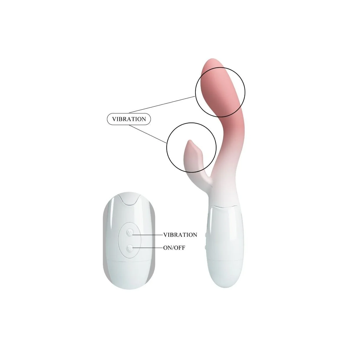 Brighty G-Spot Vibrator + Klitoris-Stimulator 30 Vibrationen Rosa von Pretty Love kaufen | Fesselliebe