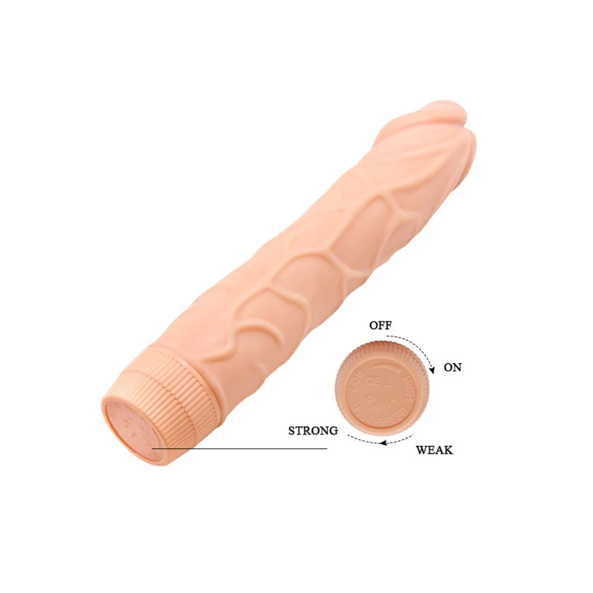Bob realistischer Vibrator 22,5 cm Beigefarbe von Baile kaufen | Fesselliebe