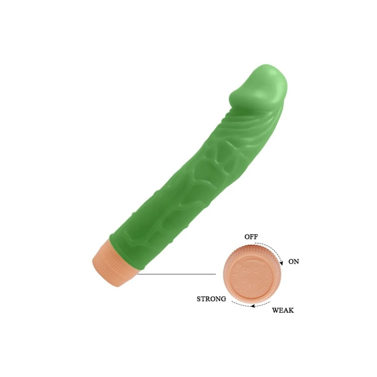 Bill realistischer Vibrator 22,5 cm Grün von Baile kaufen | Fesselliebe