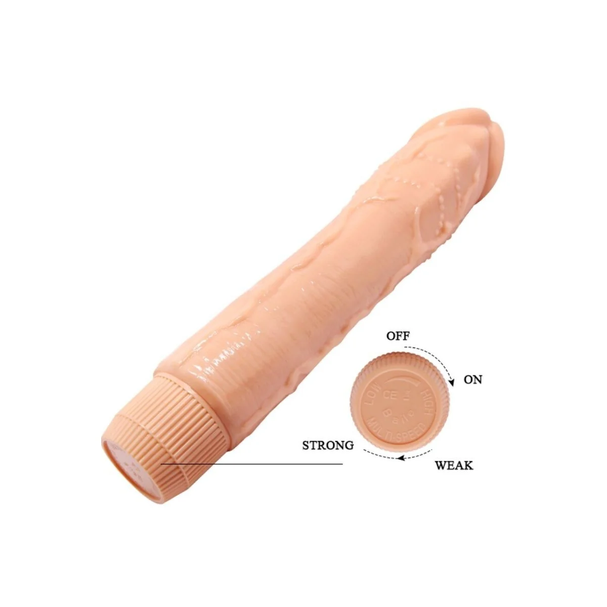 Dybbuk realistischer Vibrator 24 cm Fleisch von Baile kaufen | Fesselliebe