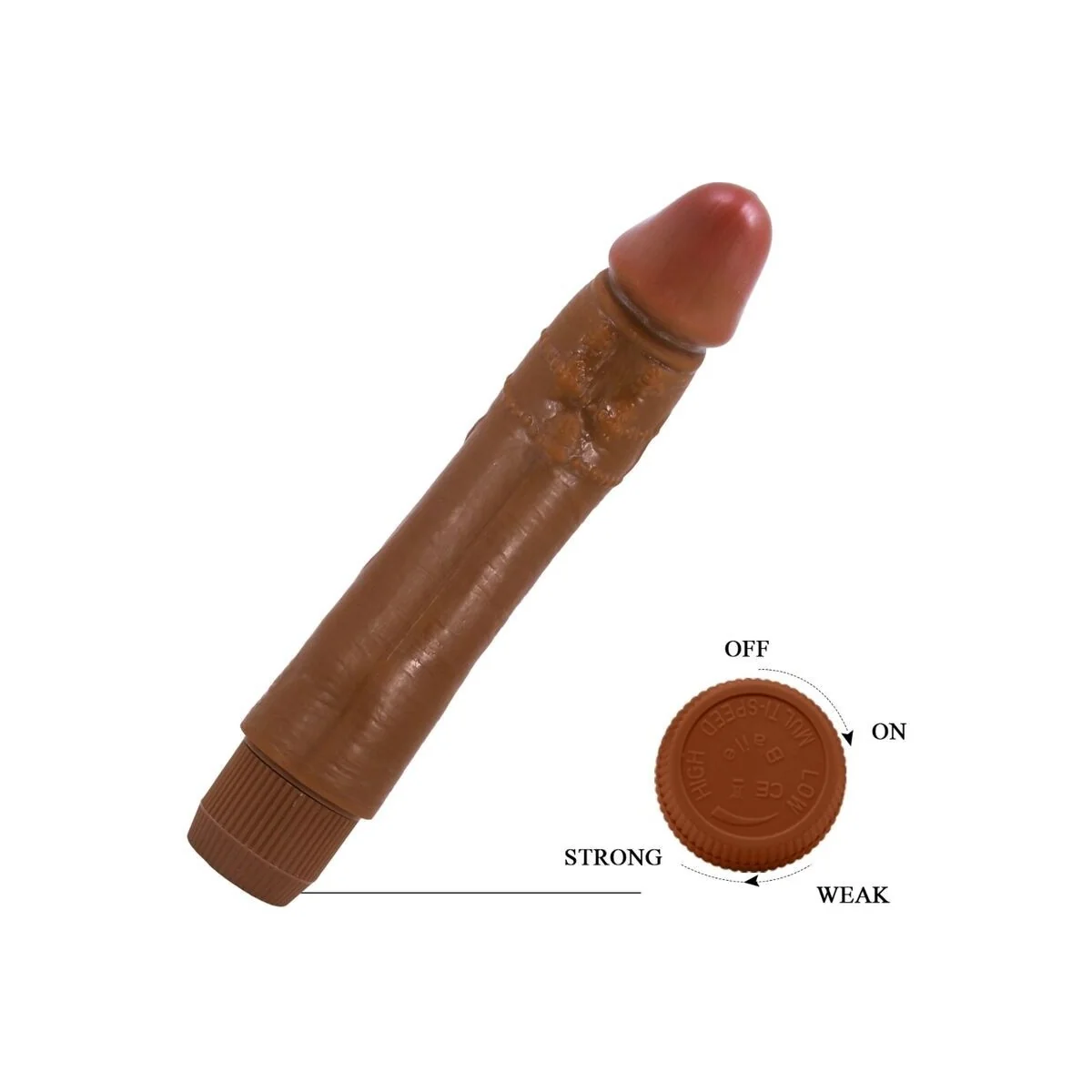 Dybbuk realistischer Vibrator 24 cm Mulatte von Baile kaufen | Fesselliebe