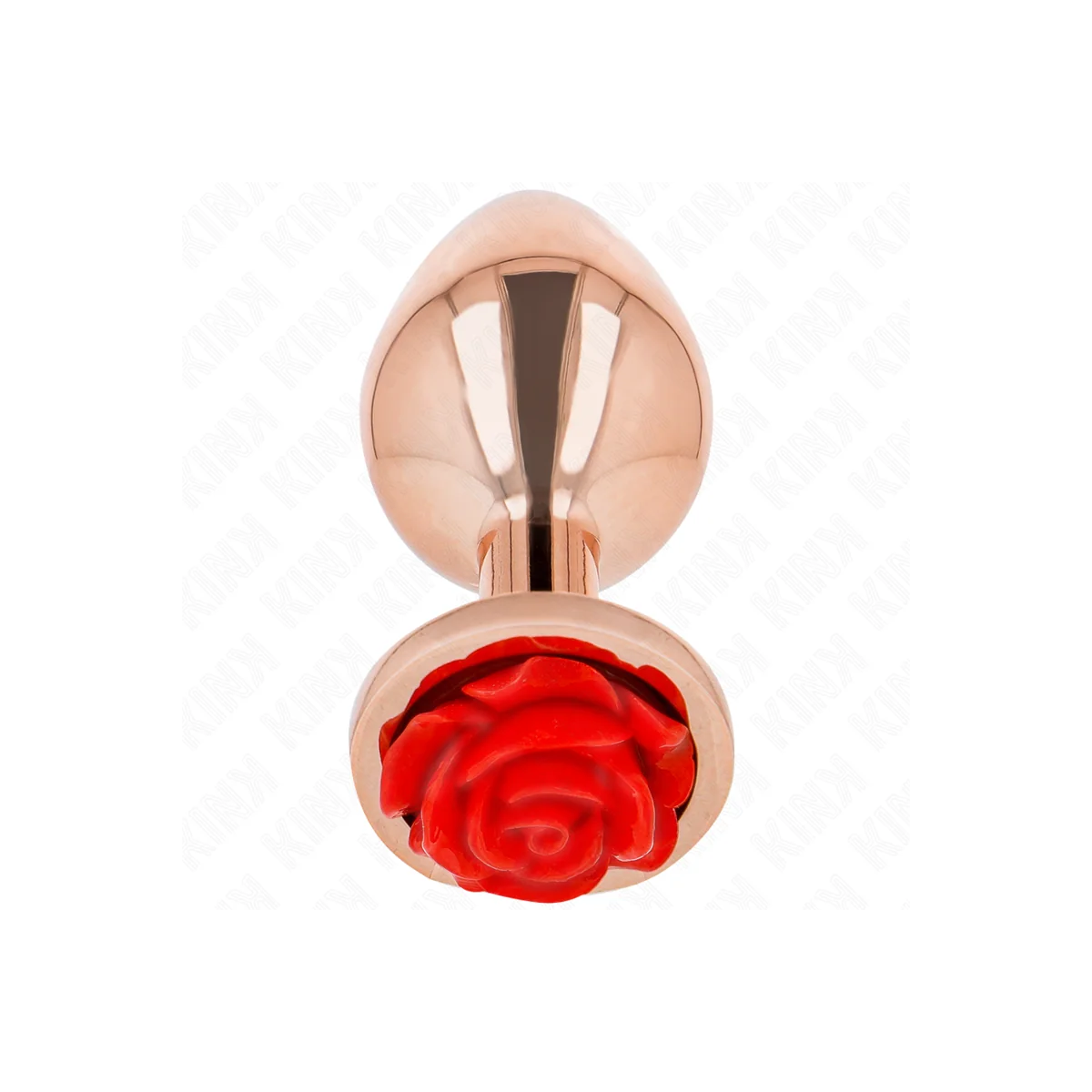 Rosa Goldener Analstecker mit Roter Rose M von Kink Pleasure Plugs kaufen | Fesselliebe