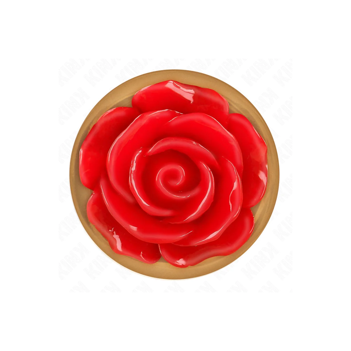 Rosa Goldener Analstecker mit Roter Rose S von Kink Pleasure Plugs kaufen | Fesselliebe