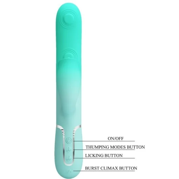 Gigi Multifunktions-Rabbit-Vibrator Aquagrün von Pretty Love Flirtation kaufen | Fesselliebe