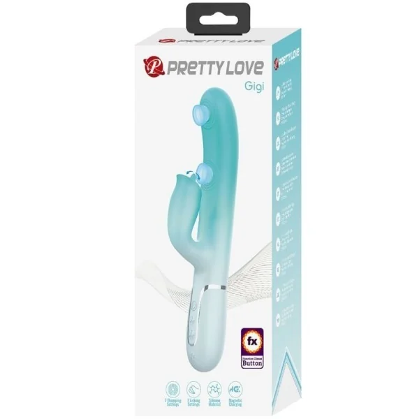 Gigi Multifunktions-Rabbit-Vibrator Aquagrün von Pretty Love Flirtation kaufen | Fesselliebe