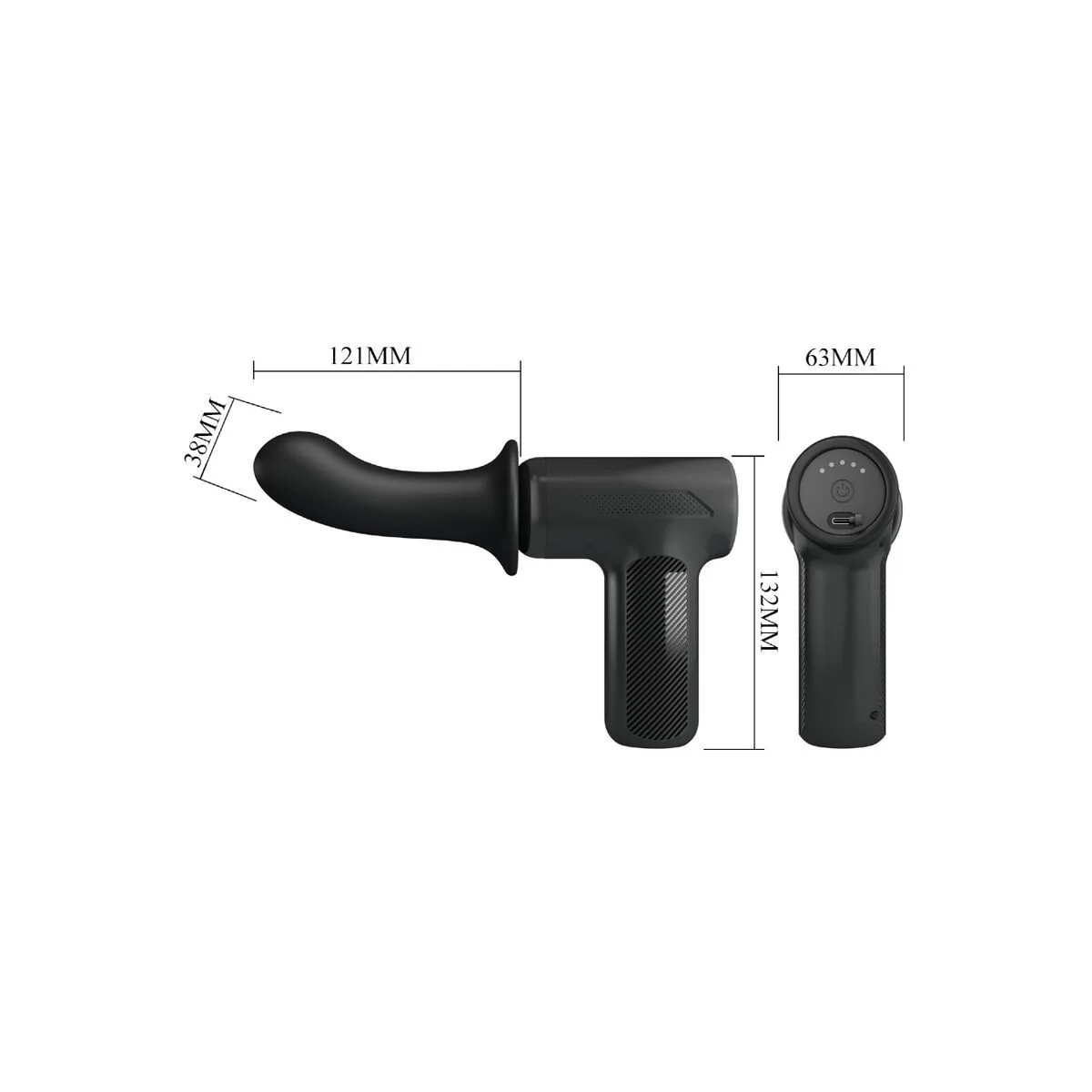 Dj Doctor Massager 5 Einstellungen Schwarz von Pretty Love C-Type kaufen | Fesselliebe