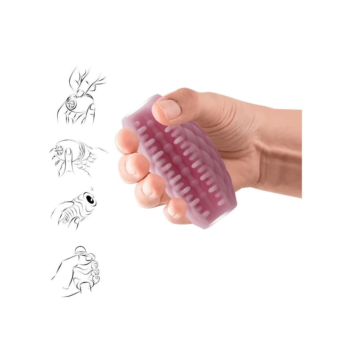 Athena Eros Männlicher Masturbator aus Silikon Rosa von Pretty Love kaufen | Fesselliebe