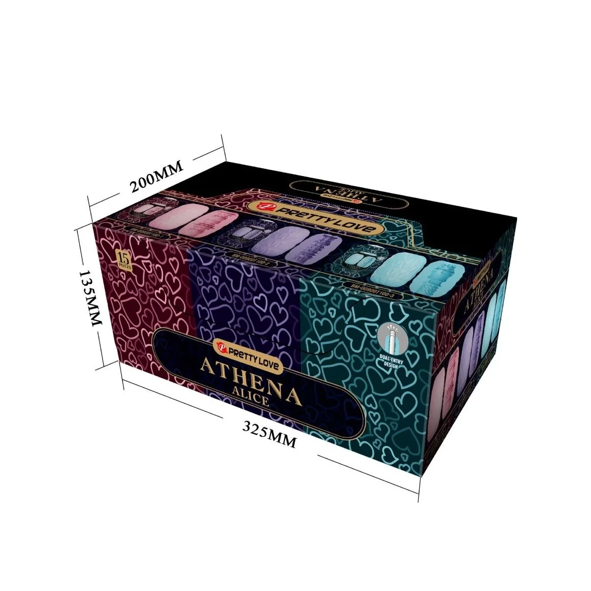 Athena Alice Pack 15 Verschiedene Männliche Masturbatoren von Pretty Love kaufen | Fesselliebe