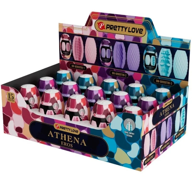 Athena Eros Pack 15 Verschiedene Männliche Masturbatoren von Pretty Love kaufen | Fesselliebe