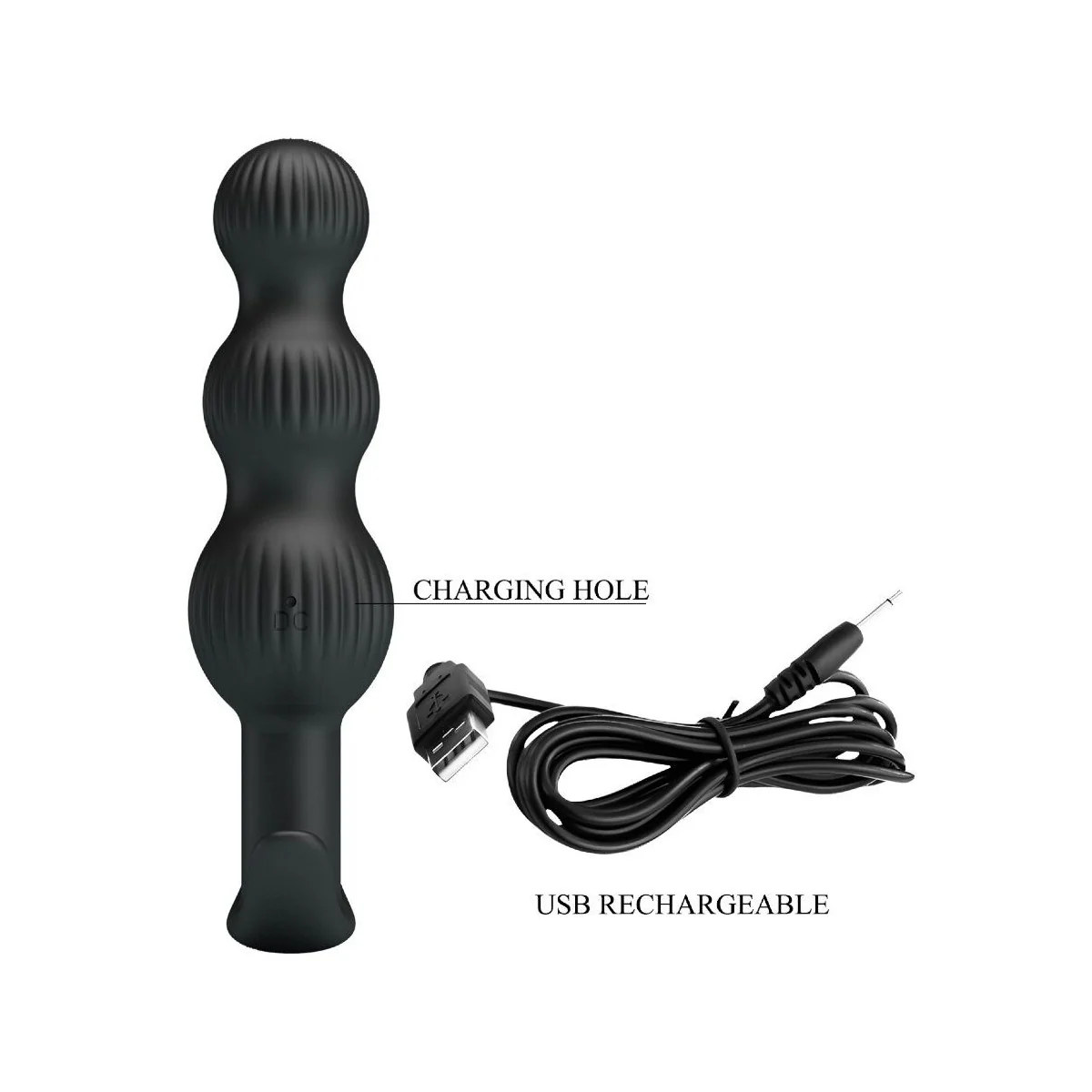 Sidney Analvibrator 10 Vibrationen Schwarz von Pretty Love kaufen | Fesselliebe