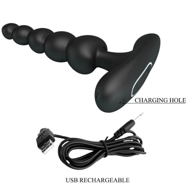 Sidney Analvibrator 10 Vibrationen Schwarz von Pretty Love kaufen | Fesselliebe