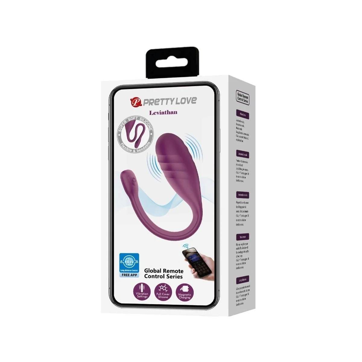 Leviathan App-Gesteuerter Vibrator Lila von Pretty Love Smart kaufen | Fesselliebe