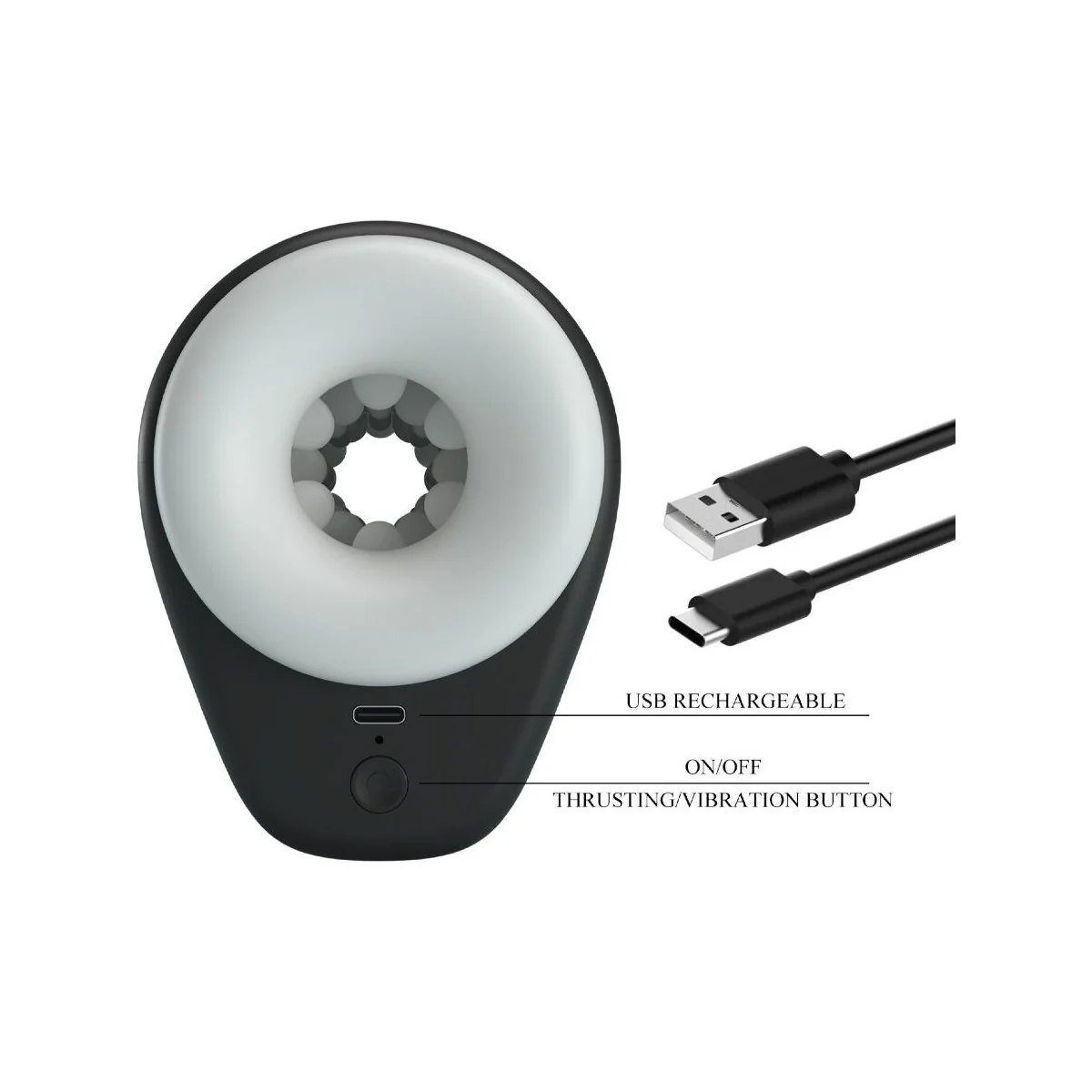 Dj Girl Männlicher Masturbator mit Vibration 5 Einstellungen Negro von Pretty Love Male kaufen | Fesselliebe