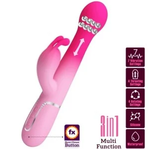 Dejon 3 in 1 Multifunktions-Rabbit-Vibrator Rosa von Pretty Love kaufen | Fesselliebe