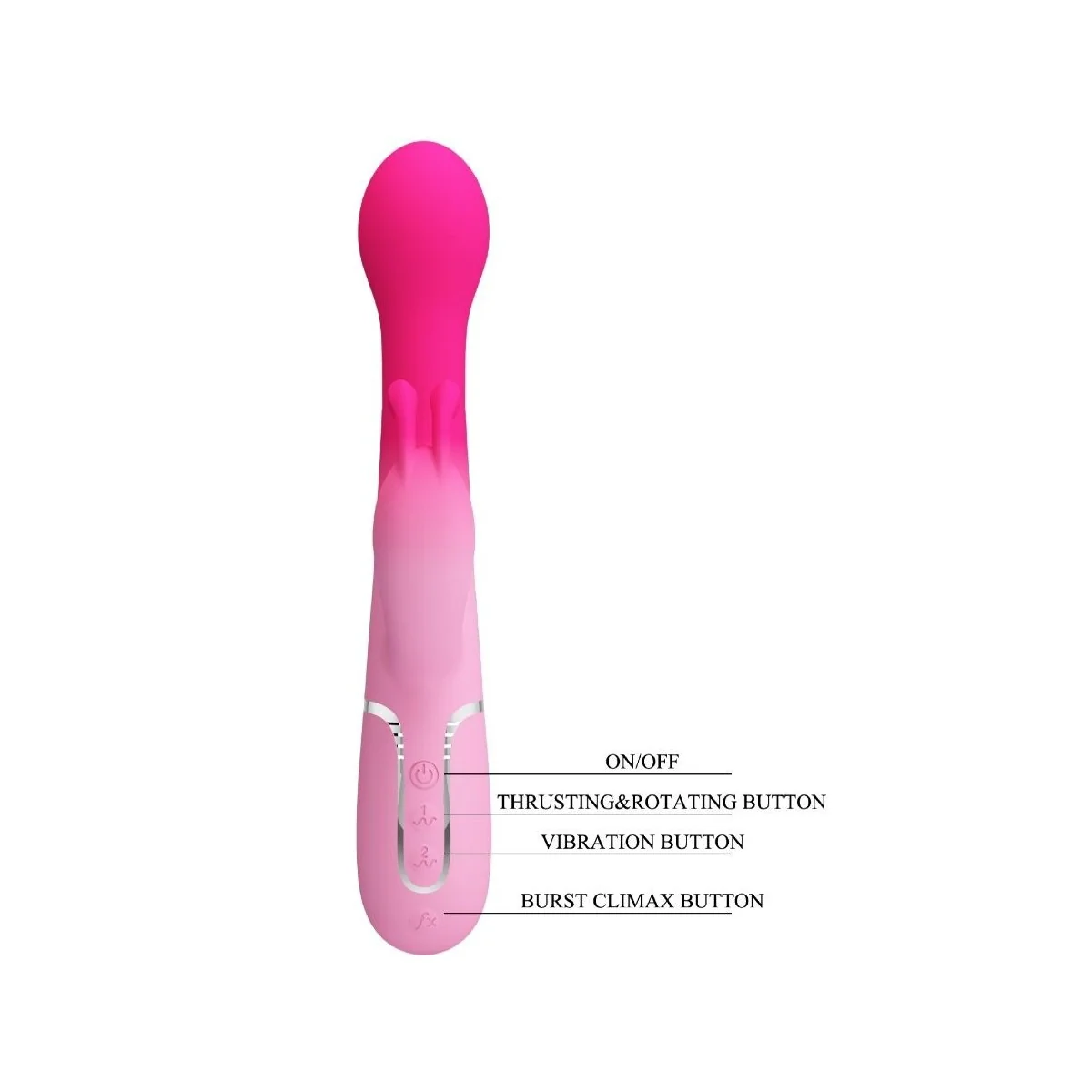 Dejon 3 in 1 Multifunktions-Rabbit-Vibrator Rosa von Pretty Love kaufen | Fesselliebe