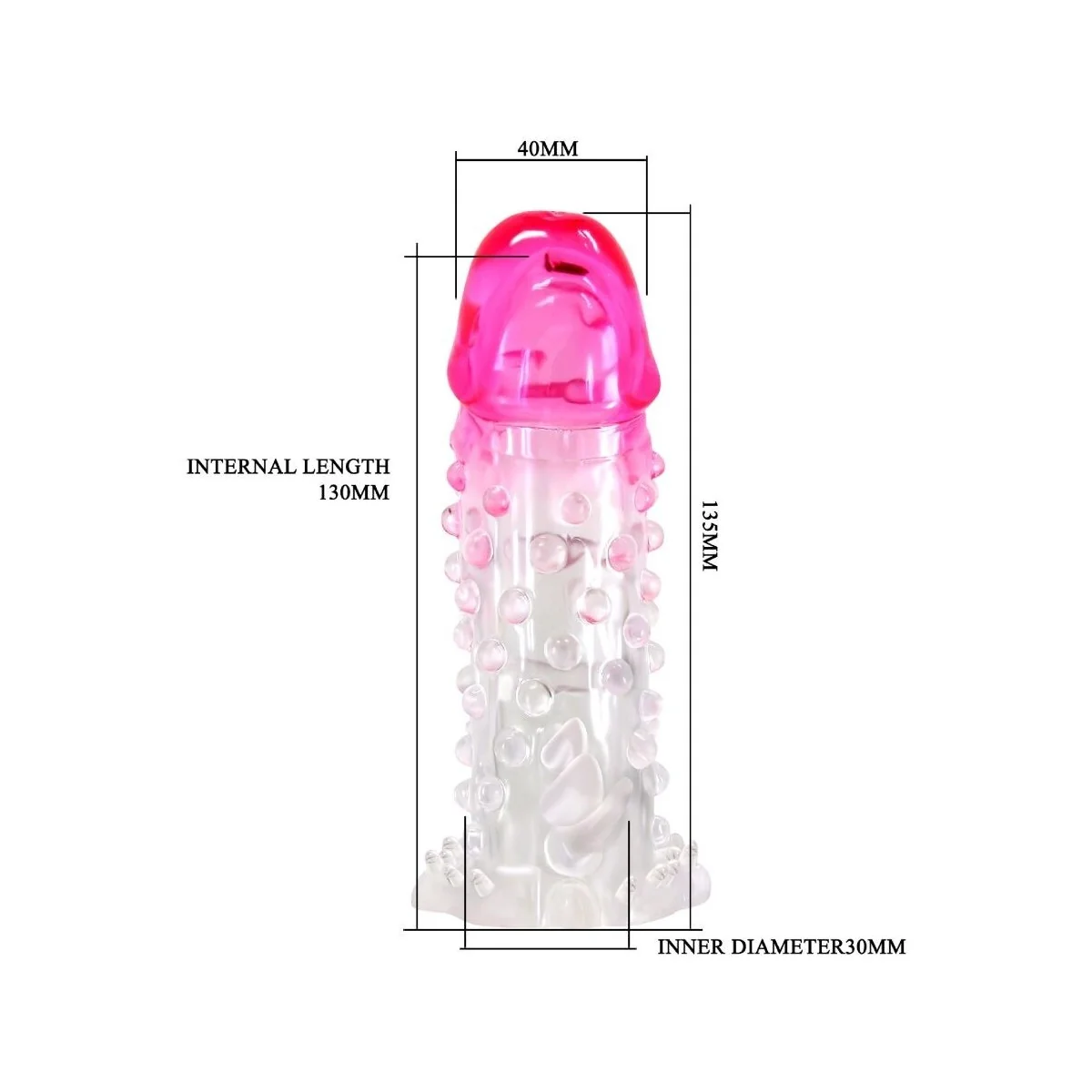 Wilford Realistische Vergrösserungshülse mit Geprägtem Penis Rosa von Pretty Love kaufen | Fesselliebe