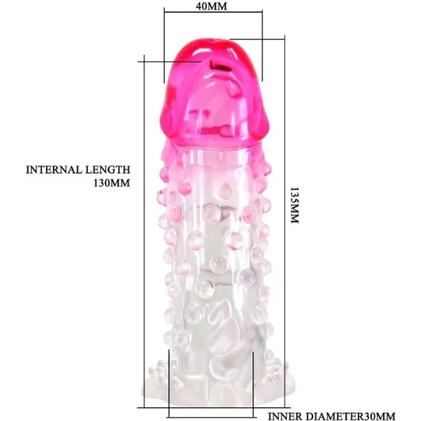 Wilford Realistische Vergrösserungshülse mit Geprägtem Penis Rosa von Pretty Love kaufen | Fesselliebe