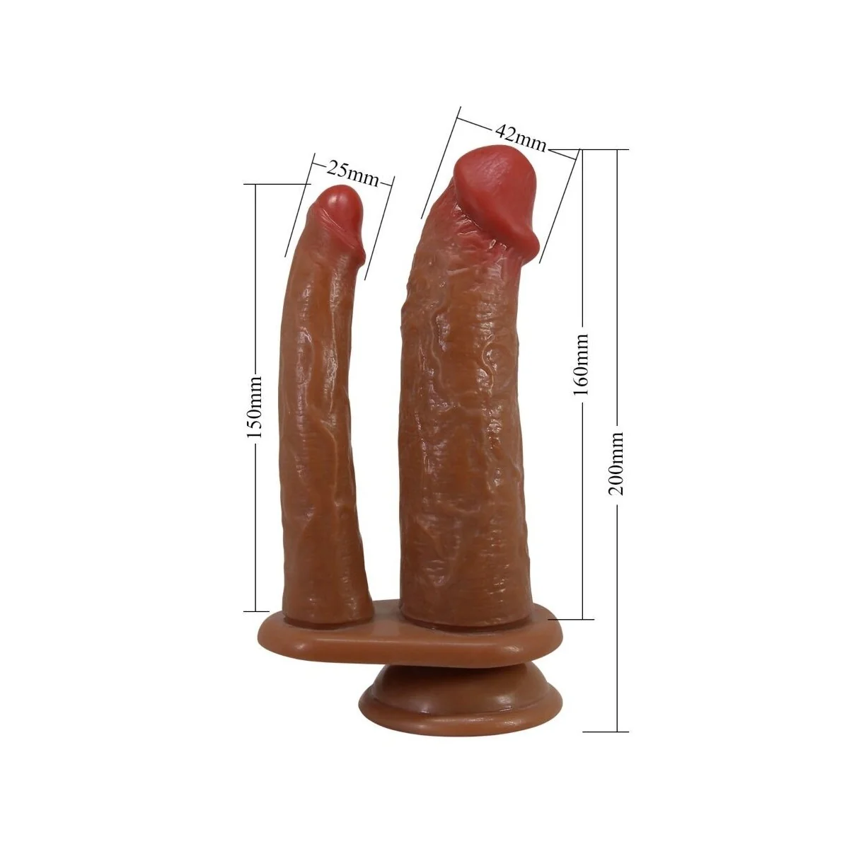 Goran Doppeldildo realistischer Natürlicher Mulato von Pretty Love kaufen | Fesselliebe