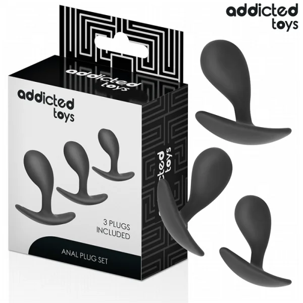 3ER-SET ANALPLUG MODELL 3 VON ADDICTED TOYS