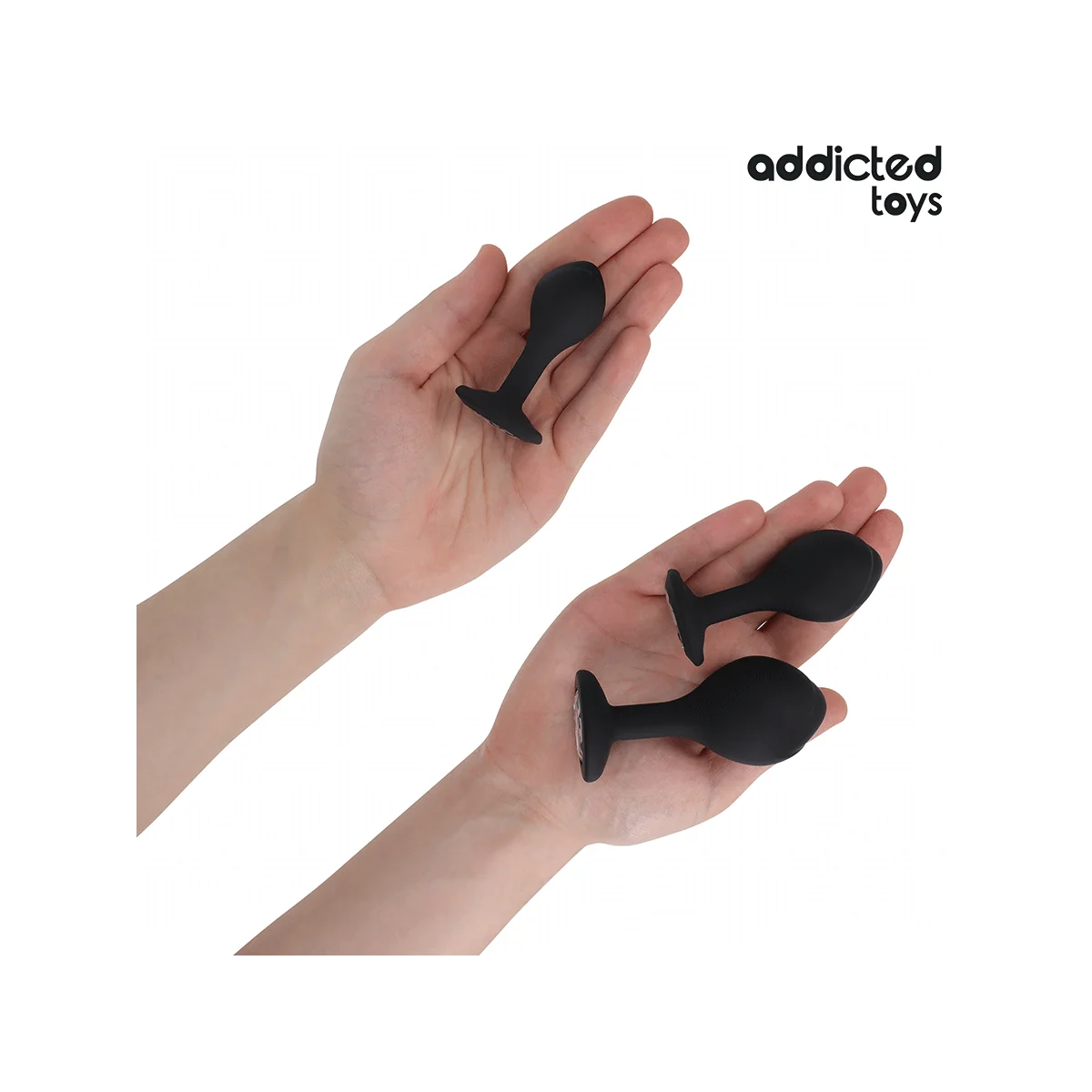 3ER-SET ANALPLUG MIT JUWEL VON ADDICTED TOYS