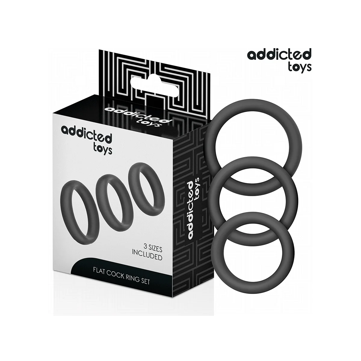 SET AUS FLACHEN SILIKONRINGEN VON ADDICTED TOYS