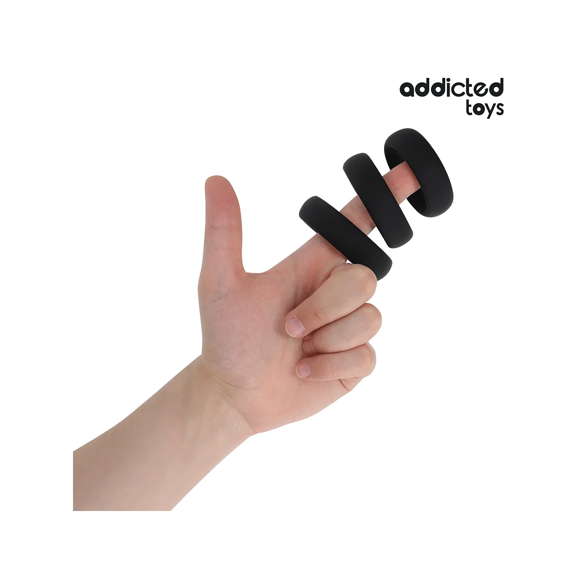 SET AUS FLACHEN SILIKONRINGEN VON ADDICTED TOYS