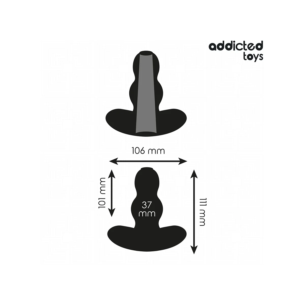 HOHL ANAL PLUG GRÖSSE L 11,1 CM VON ADDICTED TOYS