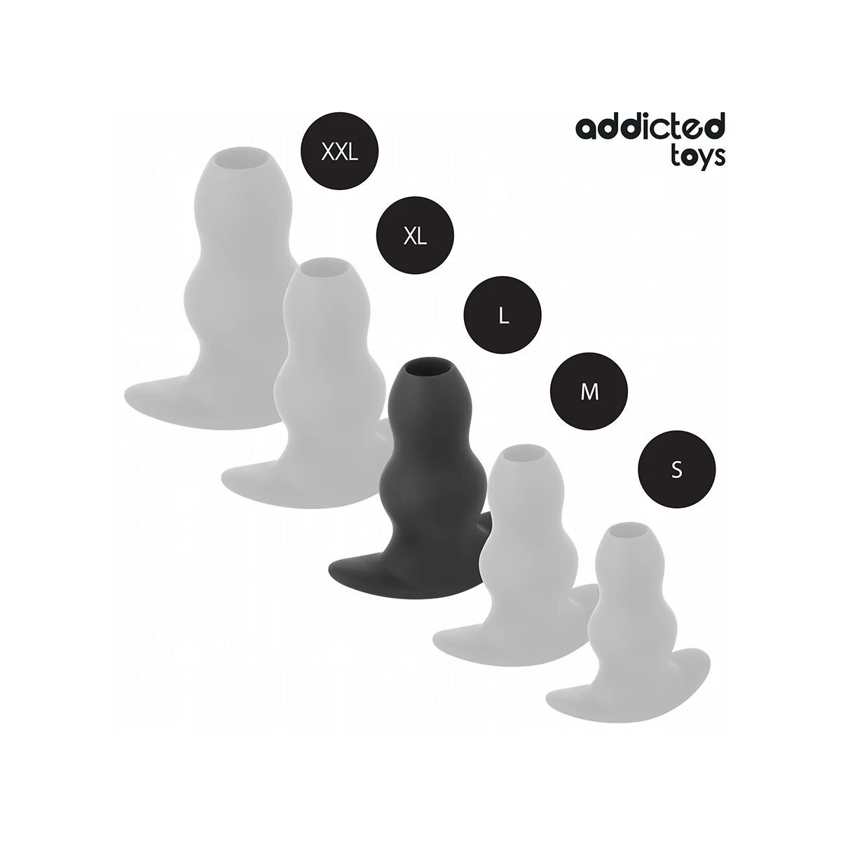 HOHL ANAL PLUG GRÖSSE L 11,1 CM VON ADDICTED TOYS